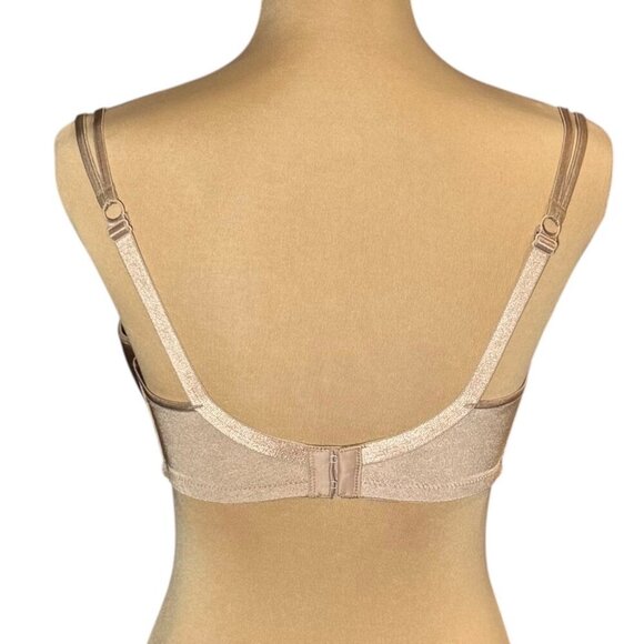 Le Mystere Trisha Bra Sz.34F Nude Satin Underwire Molded Cup Sexy Lingerie Solid - Picture 4 of 10